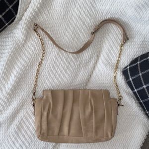 Taupe pink shoulder bag
